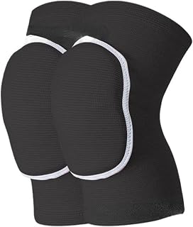Knee Pads Sports Compression Knee Pads Elastic Knee Pad Thick Sponge Support for Dance Roller Skating Volleyball Training Keys Wristband(Black 2,L 60-90kg)