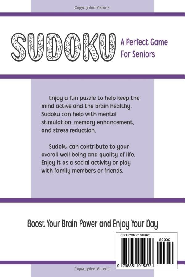 Miniatura 2 de Relaxing Sudoku Large Print for Seniors to Keep Mind Active and Brain Healthy