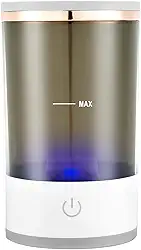 Máquina de limpeza de pincéis de maquiagem, limpador de pincéis de cosméticos elétrico recarregável, limpador de pincéis cosméticos com um toque, pincel de maquiagem visual, giratório fácil de usar