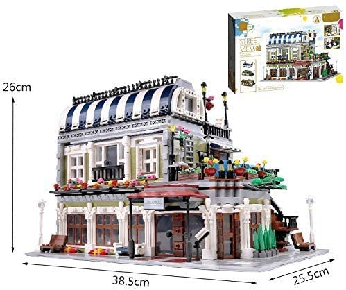 KEKRAV Barm Modular House Building Set, Architektur Romantisches Restaurantgebäude-Set, 3570-teilige Blöcke und 5 Mini… – Bild 3