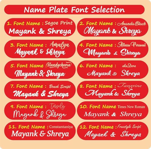 Image of P Arts Personalized Door Name Plate for Home Entrance Round Shaped 10x10 Inch Name plate for home entrance, Door name plates MDF Wood, Black & White (Colorfull-03)