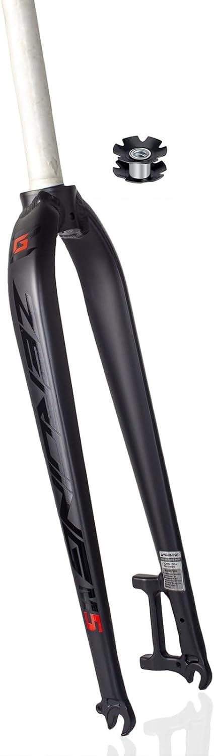 Forcella MTB Rigida in Lega di Alluminio da 26/27,5/29 Pollici, Tubo sterzo Dritto da 1-1/8 Pollici, sgancio rapido, Compatibile con Freno a Disco, Forcella Anteriore MTB