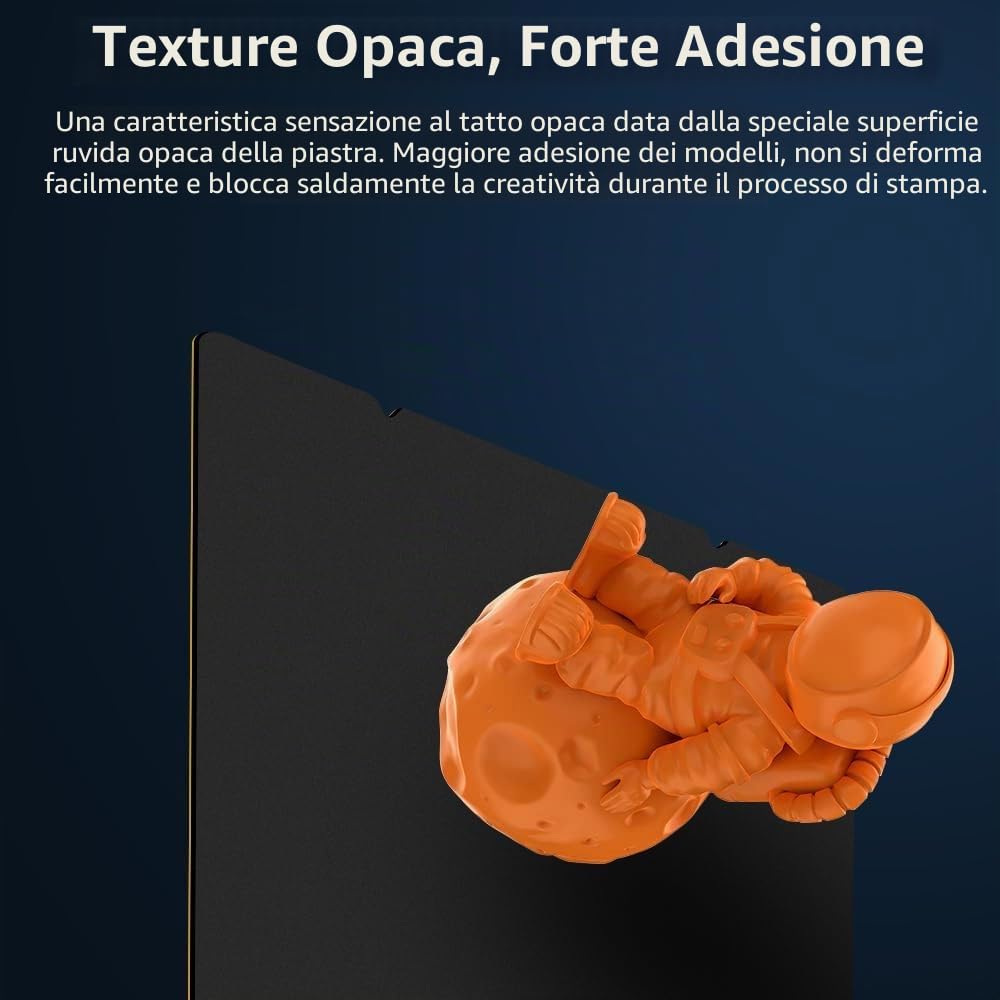 Creality Ufficiale 2PCS Ender 3 V3 SE Piatto di Costruzione, 235x235mm Foglio PEI Superficie Strutturata Piattaforma Flessibile Rimovibile per Ender 3S1/3S1 Pro/3V2 Neo/3V3 KE K1/K1C (senza base