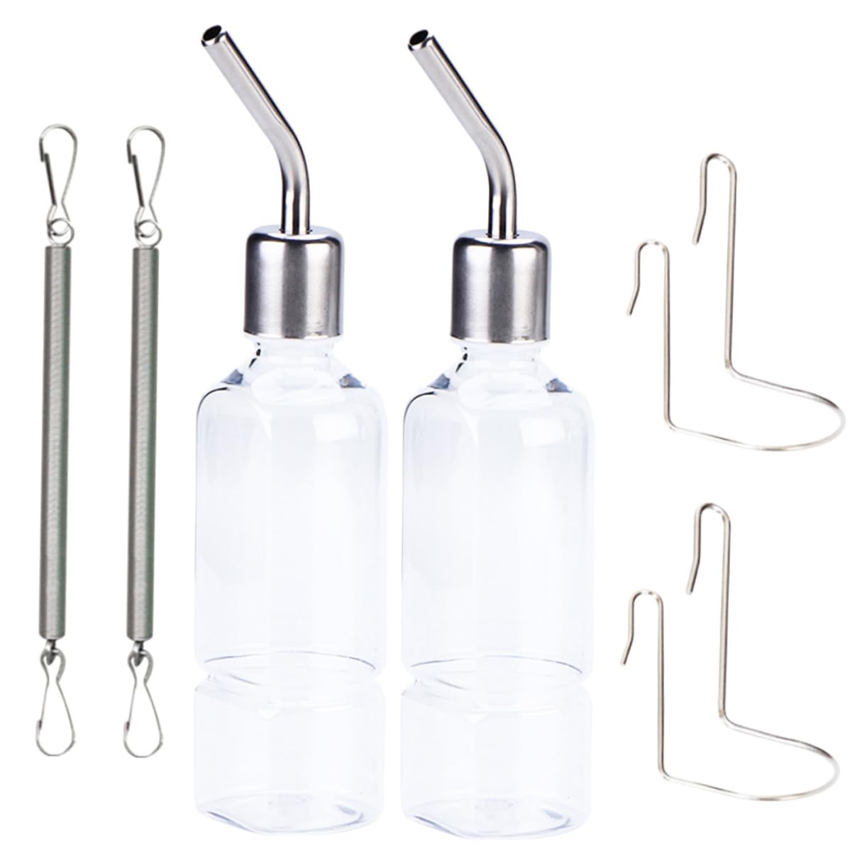 WOONEKY 6pièces Bouteille Eau pour Rongeurs Distributeur Suspendu Abreuvoir pour Hamsters Et Cochons Anti-Fuite Facile à Installer