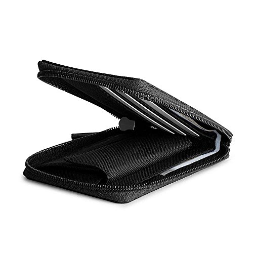 Image of DailyObjects Women's Zip Wallet | Made with Vegan Leather Material | Carefully Handcrafted | Holds up to 8 Cards | Slim and Easy to Fit in Pocket | Coin Pocket with Button Closure