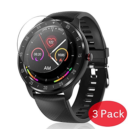 VacFun Lot de 3 Protection d'écran en Verre Trempé pour CanMixs 1.3 Z06 Smartwatch Smart Watch, 9H Film Protecteur Anti-Rayures, sans Bulle Tempered Glass Screen Protector Montre Intelligente