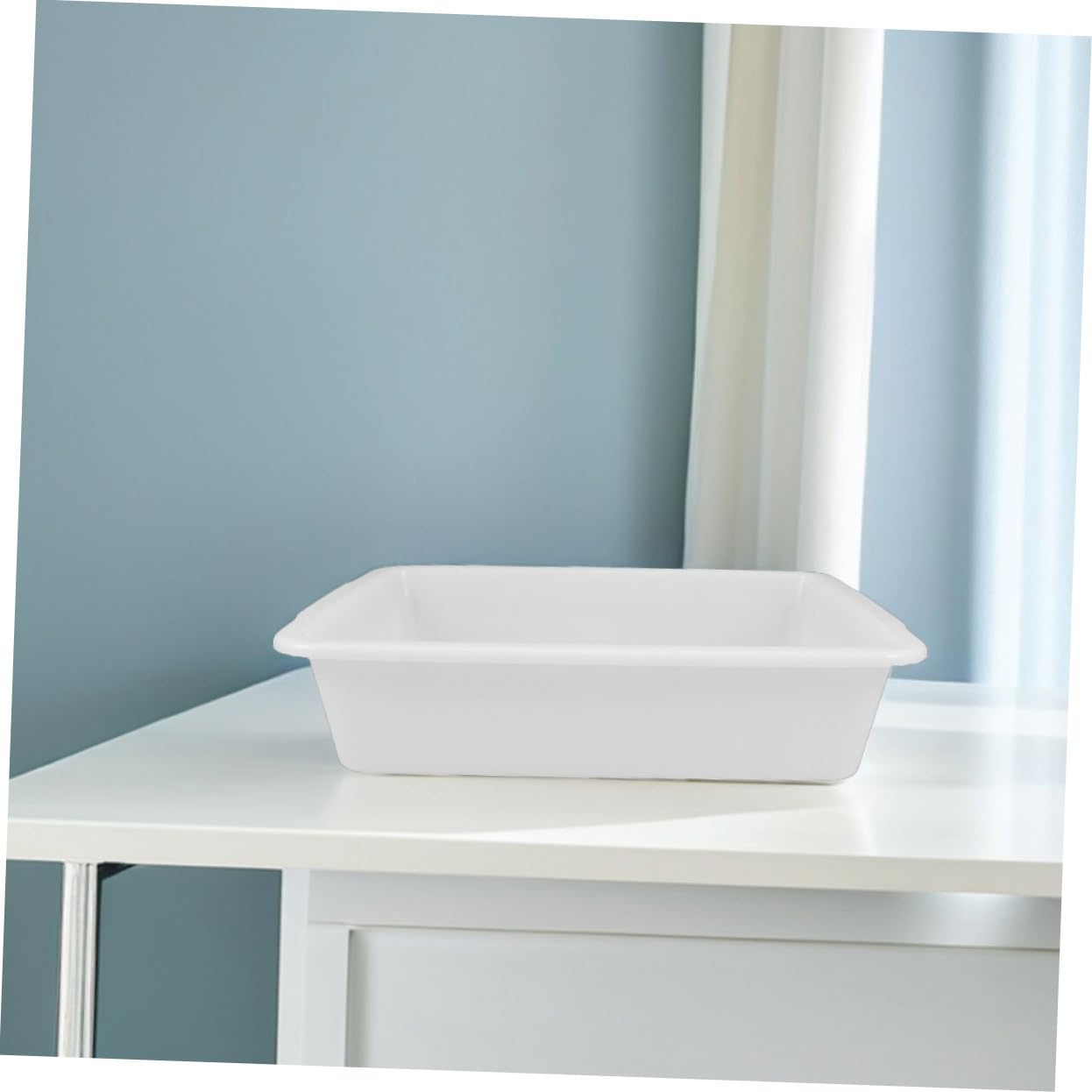 PartyKindom Plateau de Rangement Chimique en Plastique Lot de 2 Plateaux Rectangulaires Blanc, Organise Les Outils de Laboratoire pour Laboratoire pour Expériences Scientifiques