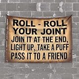 Photo Gallery ogbd rotolo di cartello da parete per cucina – roll your joint. arazzo poster per adolescenti cartelli decorativi per la decorazione della casa (100 x 150 cm) Photo Gallery ogbd rotolo di cartello da parete per cucina – roll your joint. arazzo poster per adolescenti cartelli decorativi per la decorazione della casa (100 x 150 cm)