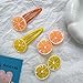 10PCS Yellow Double Lemon Hair Clip,Lemon Accessories for Women,Bangs Side Hairpins Hair Accessories Clips,Duckbill Hair Accessories