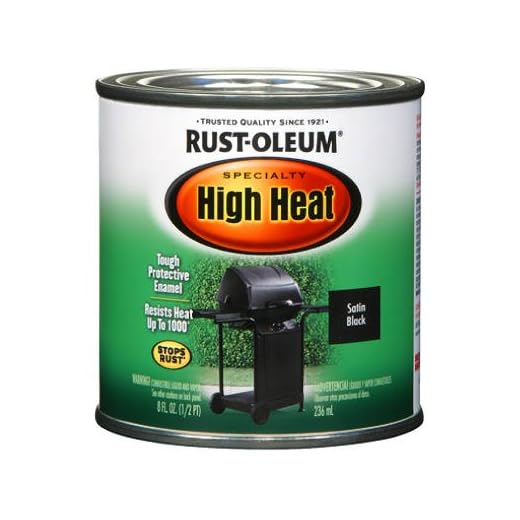 Rustoleum Stops Rust 7778 730 1/2 Pint Black High Heat Oil-Based Protective Enamel Paint