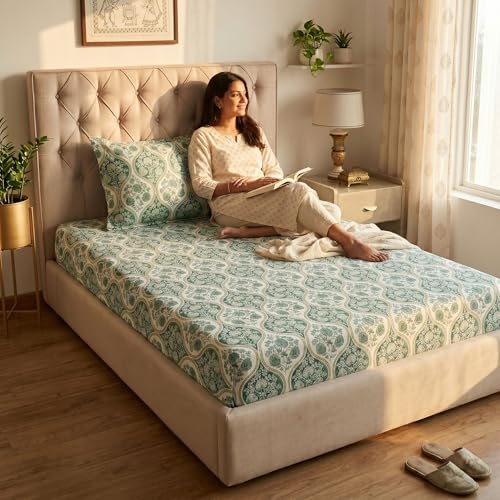 Image of Mafatlal Grace Comfortable Single Bedsheet | 186 TC | 60x90 Inch | Pure Cotton Weave for Better Sleep | Ideal for Home, Hostel & PG Use | Organic Grey