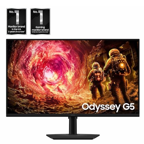 Image of Samsung 27 inch Odyssey G5 G50F QHD Gaming Monitor LS27FG502ENXZA Bundle with Elite Suite 18, 2X HDMI Cable and Deco Gear CPS Exclusive 26 Month Protection Pack (BEACH-CPS-26M250)