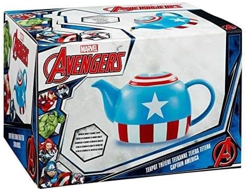 Marvel Funko MV03407 Teapot: I Am Captain America, Ceramic, Blue, 14 x 9.5 x 13.3 cm image 5