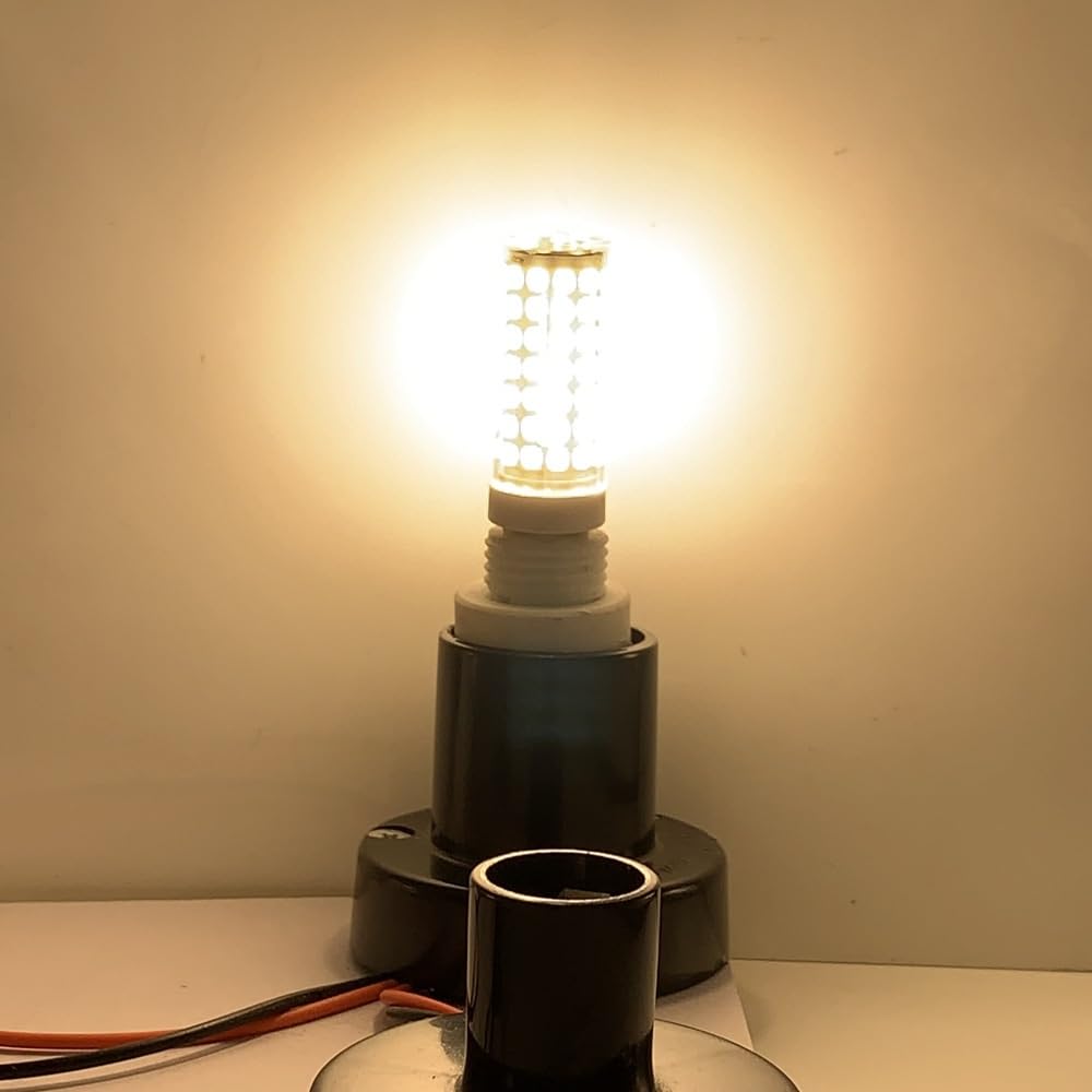 HHF Illuminazione domestica, Confezione da 10, Lampadina LED a Mais AC220V 9W 88LED-2835SMD G4/G9/E14 Lampada in Ceramica Dimmerabile Senza Sfarfallio(Warm white,G4 220V)
