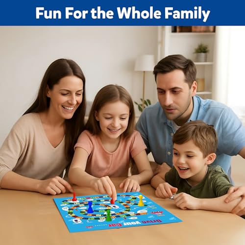 Image of 10 in 1 Classic Board Games Set for Kids & Family | Includes Ludo, Chess, Snakes & Ladders, Checkers, Backgammon & More | Indoor Strategy Games, Fun Educational Gift for 5+ Years