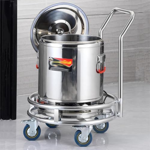 Cubo rodante comercial para transporte eficiente en cocina con soporte aislado 3
