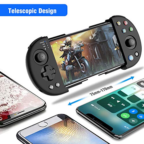Mobile Game Controller, BEBONCOOL Android Controller for PUBG, Supports iPhone/iOS/Android, Wireless Mobile Controller for Android Games, Mobile Gaming Controller Works Mobile Key Mapping