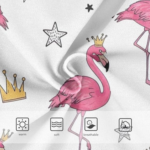 Cotton Toddler Underwear Floral Watercolor Pink Flamingos White Little Girl Panties Florals Briefs Girls Undies 2t3