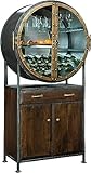 Howard Miller Schawlow Wine & Bar Cabinet II 549-330 – Distressed Display, Rustic Hardwood Storage Liquor Console & Rack