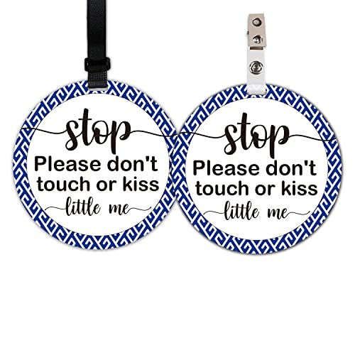 Image of Do Not Touch Baby Signs, 2 Pack Baby Car Safety Signs Tags for Newborn Baby, Stop Touching Baby Car Seat Sign or Stroller Tag - No Touching Tag for Baby Car Accessories.