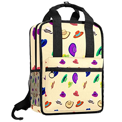 Sac à dos pour garçons et filles au motif oiseaux et clés stylisés