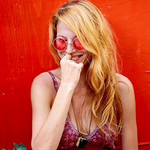 10Pairs Hippie Sunglasses 70s Glasses Vintage Hippie Glasses Colored Round Glasses for Women4