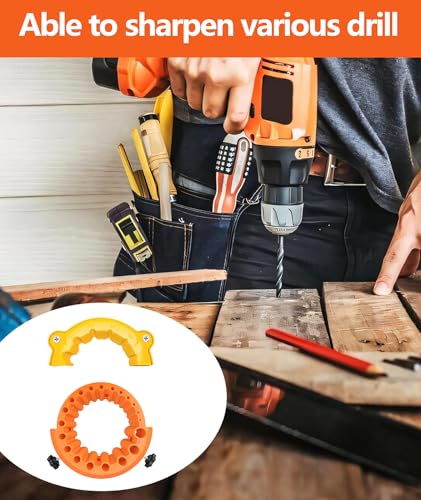 Image of 2pcs Drill Bit Sharpener Tool, Sharpening Kit for Home and Professional Use, Compatible with Most Drill Machines, Drill Bits Ideal for DIY and Emergency Repairs