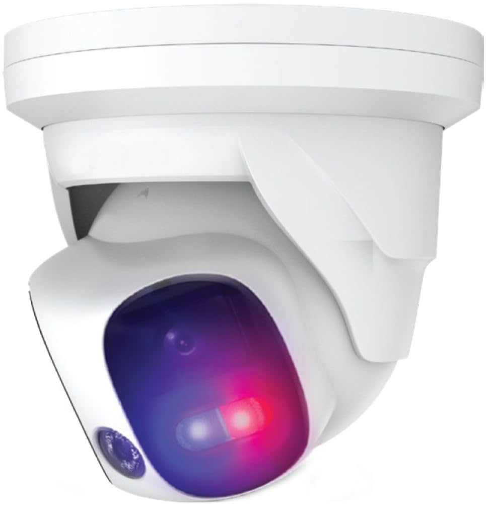 Luminys N5-D 2 x 4MP LumiDeterrent IP Turret 2.8 mm, 180&deg; Stitched IR White-lights (N5P-8DA2)