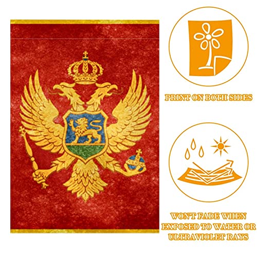 Drapeau rouge de bienvenue robuste en tissu double face toutes saisons
