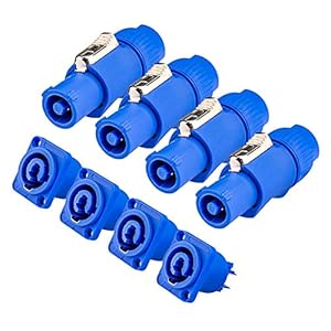 UK of EU Plug DMX Signal Connection Cable Power Cable Neutrik PowerCon XLR Cannon Head 4Pack Newtrak plug