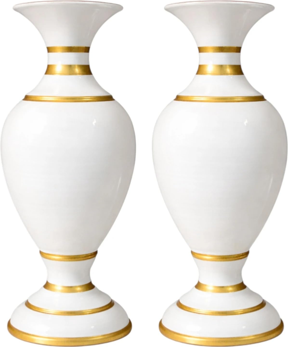 Procyon Plastic Flower Vase 9 Inch for Table Decor, Decorative Flower Pot for Home Decor, Elegant Vase for Living Room, Office Desk, Bedroom & Dining Table, White, Pack of 2-image-35