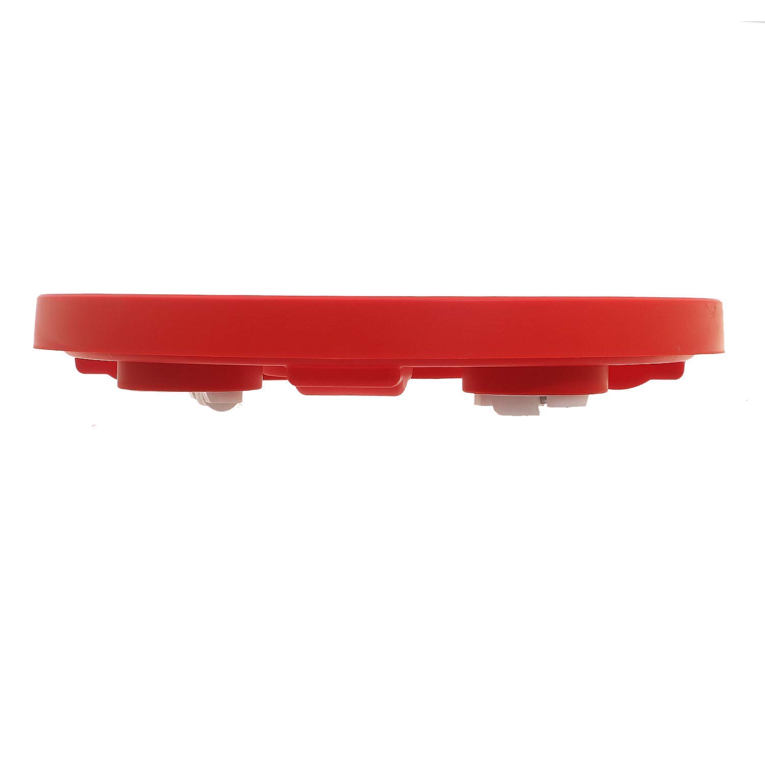 Heart Home Plastic 2 Pieces Cylinder Trolley with Wheels/Gas Trolly/LPG Cylinder Stand (Red) - CTHH014383 2