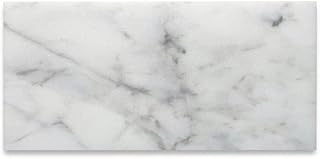 Tenedos Carrara (Carrera) Bianco Honed 6x12 Subway Marble Tile – Elegant...