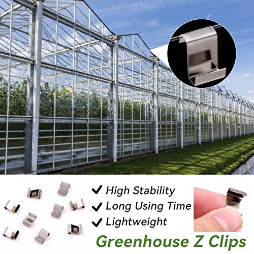 120 Stück Gewächshaus Klammern Sturmfest, Klammern für Gewächshaus, Gewächshausklammern Edelstahl Extra Stark, Sturmfest Gewächshausscheiben Zubehör für Hohlkammerplatten, Platten, Doppelstegplatten