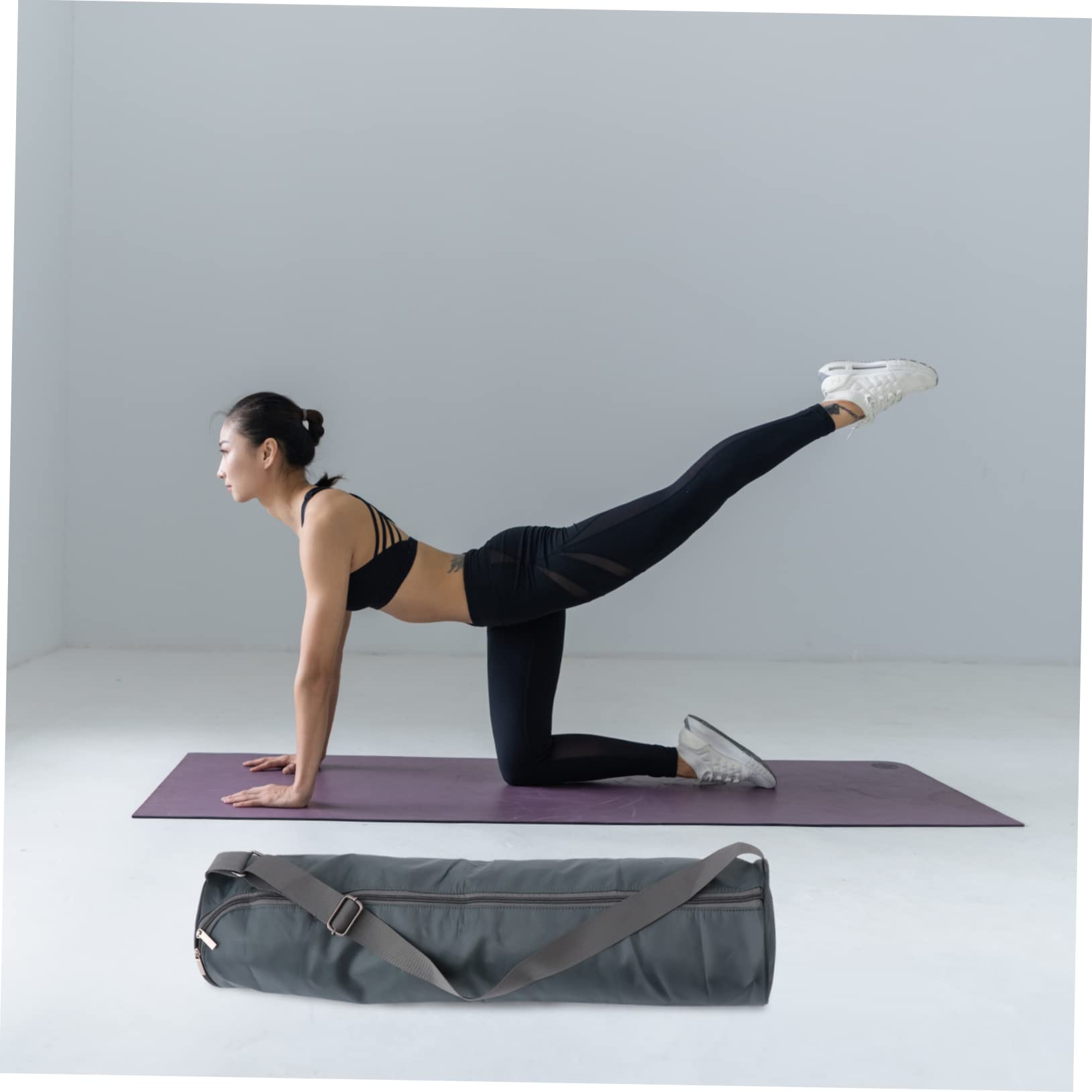 NAMOARLY Yoga Mat Carrying Bag with Adjustable Strap Capacity Storage for Essentials Durable Full Zip Closure Ventilation Eyelets for Drying After Hot Yoga