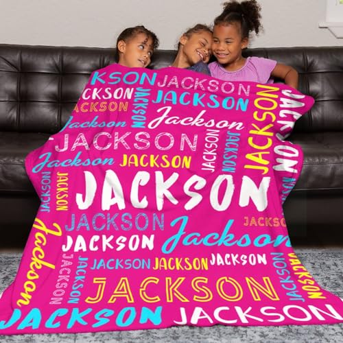 Personalized Name Blanket Customized Baby Blankets for Girls Boys Adults Monogrammed Blankets and Throws Christmas Birthday Mothers Fathers Valentines Day Gift