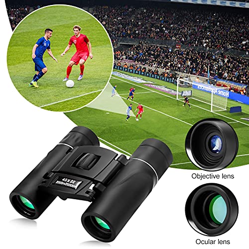 Eastdall Binóculos compactos 40x22 compactos leves 2000M Minibinóculos de alta definição de longo al