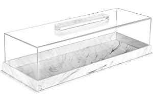 Elegant Marble Pattern Rectangle Cake Tray with Lid