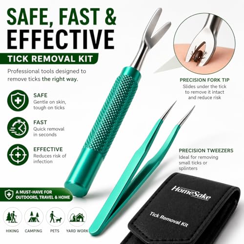 Homesake Stainless Steel Tick Remover Kit