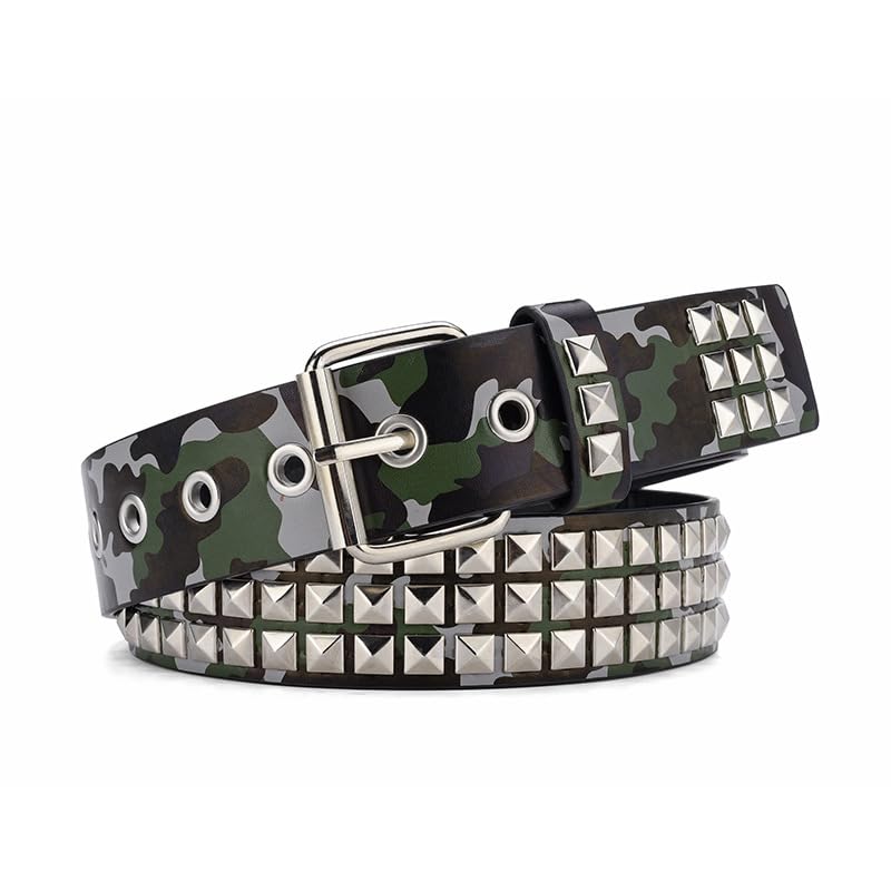 1 Piece Green Rivet Belt，Stud Belt for Daily Wear, Stylish Accessories, Durable, Perfect for Outfits