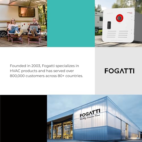 Image of FOGATTI Electric Tank Water Heater, 8.0 Gallon Point of Use Instant Hot Water Heater 120V 1440W, Wall or Floor Mounted, Easy to Install