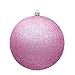 Vickerman 483633-4 Pink Glitter Ball Christmas Tree Ornament (6 pack) (N591079DG)