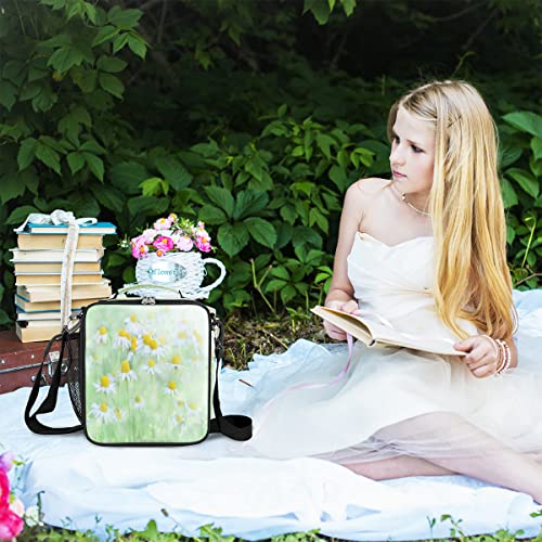 Fantasy Flowers Insulated Lunch Bag Women Reusable Lunch Tote Bag For Men Adult Adjustable Shoulder Strap Cooler Lunch Box For Work Office Picnic Travel #TOP2