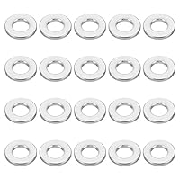PATIKIL M8 20Stk Runde Aluminum Abstandshalter Metall Unterlegscheiben 8.2mm ID x 16mm AD x 2mm L Dicke Distanzhülsen Schraube Abstand für 5/16\ oder M8 Schraubbolzen