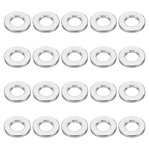 PATIKIL M8 20Stk Runde Aluminum Abstandshalter Metall Unterlegscheiben 8.2mm ID x 16mm AD x 2mm L Dicke Distanzhülsen Schraube Abstand für 5/16\ oder M8 Schraubbolzen