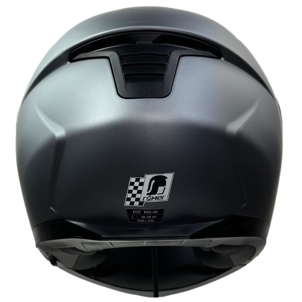 Römer Kask szczękowy do motocykla RR20770 z wizjerem przeciwsłonecznym, rozmiar L, kask z podwójnym wizjerem, tytan, matowy