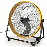 BEESTAR Ventilador de tambor industrial de 24 pulgadas, ventilador de metal de alta velocidad de alta resistencia 8800 CFM 3 velocidades...