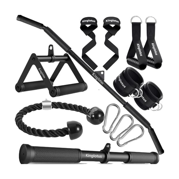 Kinglotus Cable Machine for Home Gym,Triceps Press Down Cable Machine attachments,LAT Pull Down attachments,Triceps Pull Down attachments,Fitness Equipment Cable Accessories