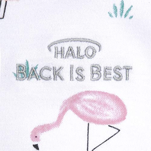 Image of HALO 100% Cotton Sleepsack Swaddle, 3-Way Adjustable Wearable Blanket, TOG 1.5, Flamingos, Small, 3-6 Months