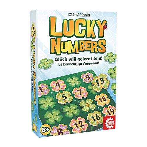 Game Factory 646307 Lucky Numbers, Legespiel für Erwachsene und Kinder ab 8 Jahren, Familienspiel, für 1–4 Spieler